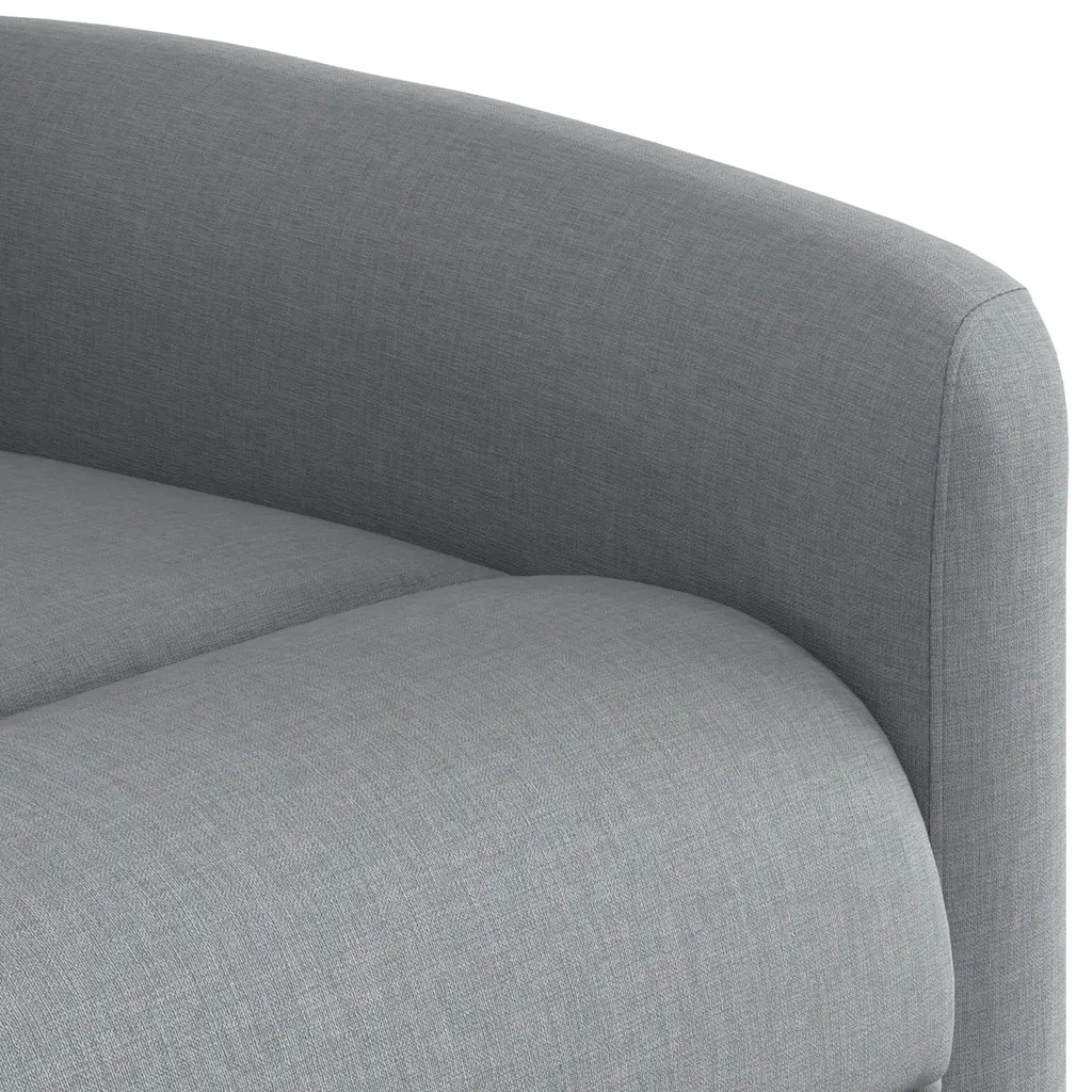 Divano Sedia-Poltrona Reclinabile in Tessuto Grigio Chiaro 276846
