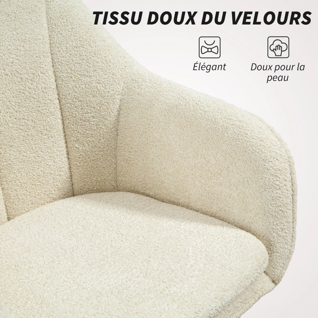 Sedia da ufficio ergonomica regolabile in altezza ¨C zephmum ¨C beige