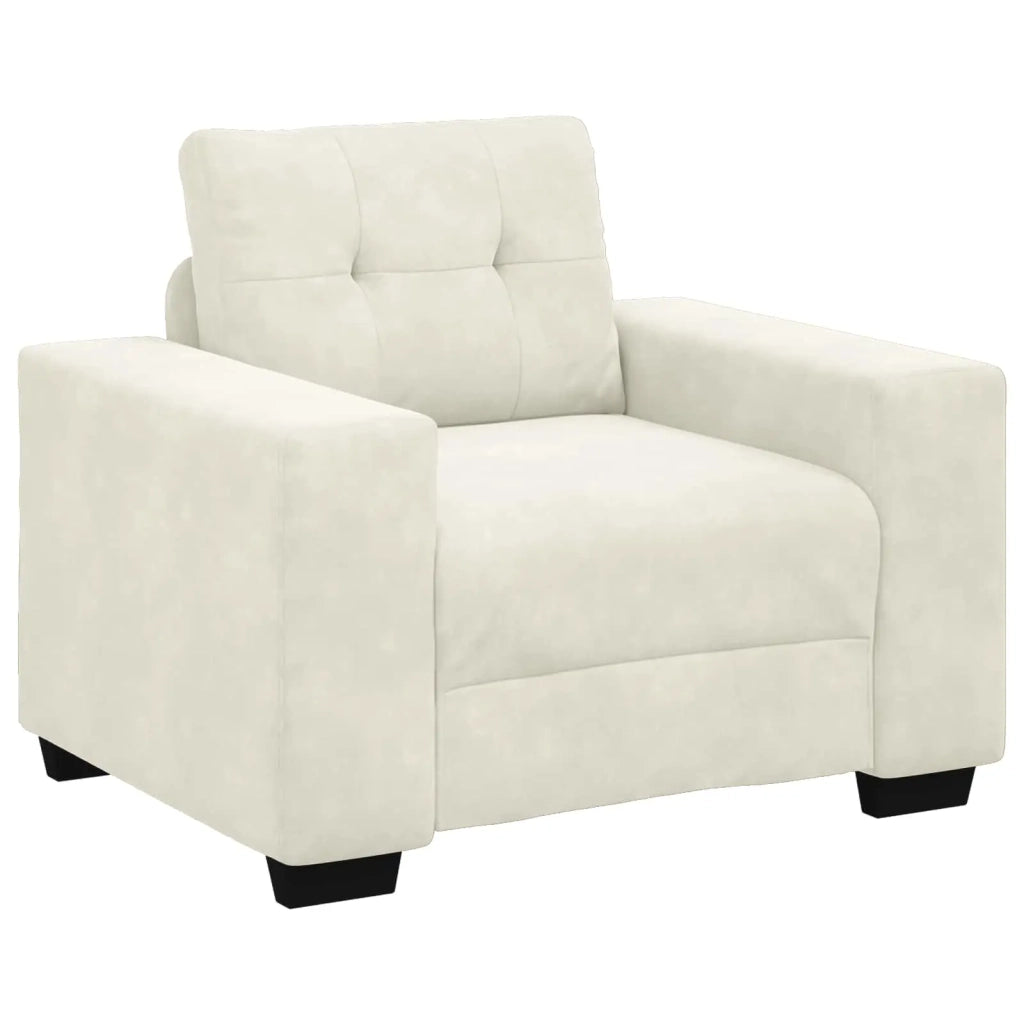 Set di divani 3 pcs Crema 221 x 80 x 80 cm Velluto 3324647