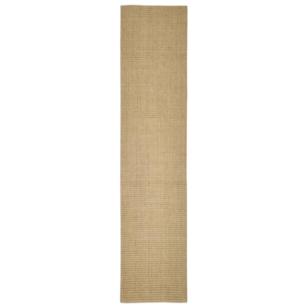 Tappetino tiragraffi in sisal per gatti 66 x 300 cm Marrone chiaro 02_0045548