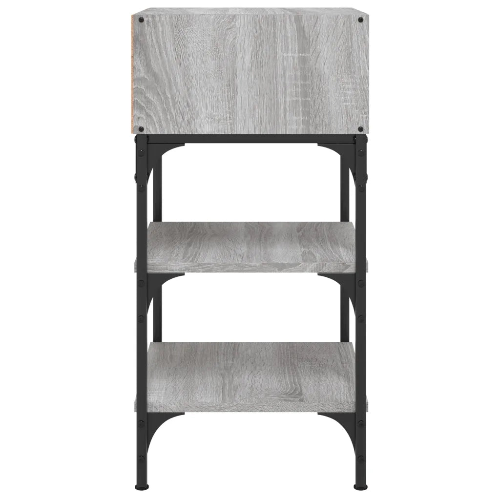 Set di 2 Comodini | Armadio da Notte | Mobiletto da notte Grigio Sonoma 35x34,5x70 cm in Legno Multistrato