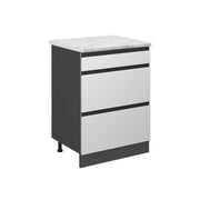 Vicco Mobiletto base per cucina Bianco 60 cm PL Marmo