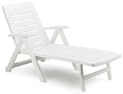 LETTINO PIEGHEVOLE CON RUOTE SMERALDO cm. 189x72x96 h col. Bianco