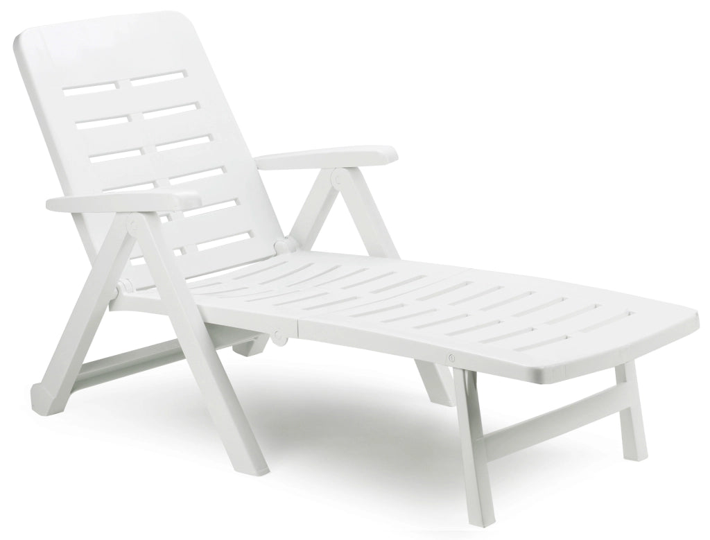 LETTINO PIEGHEVOLE CON RUOTE SMERALDO cm. 189x72x96 h col. Bianco