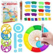 Disegno Spirografico Professionale per Educazione Artistica - Disegno per Bambini - Materiale di Disegno per Adulti - Sostenibile - Non Toxic - 6 Colori Penna
