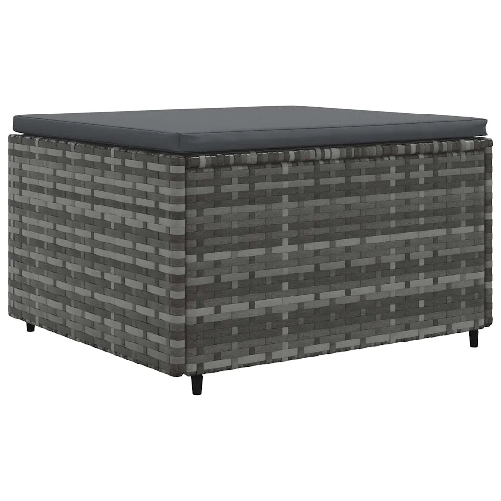 Set Divani da Giardino 8 pz con Cuscini in Polyrattan Grigio 3308234