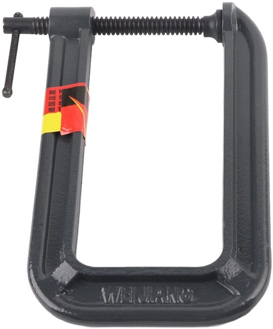 Fermo U-Clamp ad alta resistenza - Profilo di apertura profondo - Nero - Apertura della mandibola di 70.180 mm - Ideale per lavori di carpenteria
