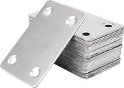 30 pezzi di lamiera di alluminio inossidabile 60 x 38 mm - schiaccianastro a supporto piatto - 120 viti - riparazione mobili