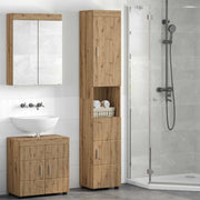 Set di Armadi da Bagno TULUM Rovere artigianale 880360