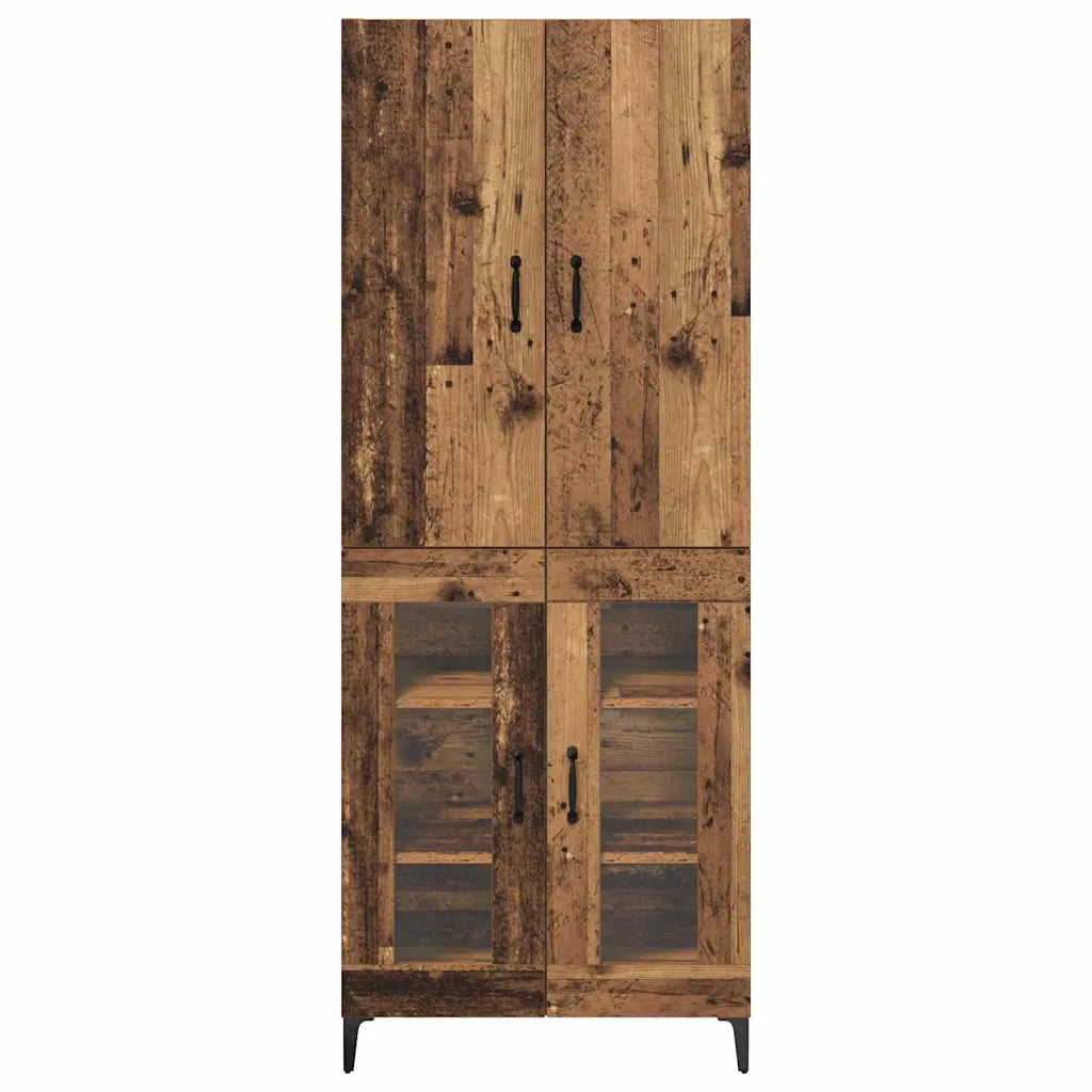 Credenza | Madia | Buffet da pranzo | Armadio da pranzo Legno vecchio 69,5 x 34 x 180 cm Legno multistrato
