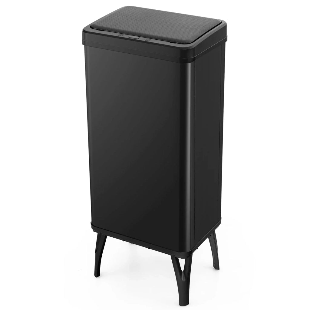 Pattumiera Automatica con Sensore in Acciaio Inox 13.2 Gallon, Cestino con Gambe Rimovibili e Chiusura Rallentata per Cucina e Casa, Nero