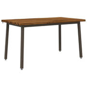 140 x 80 x 75 cm Legno di Acacia Massello Naturale e Caffè 937526