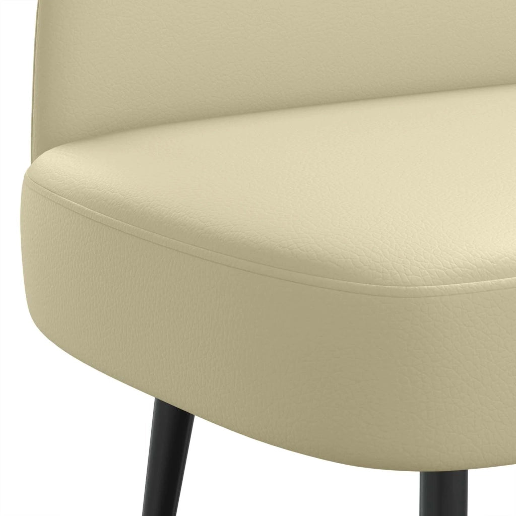 Panchina imbottita con schienale Crema 110 x 60 x 76 cm 42040799