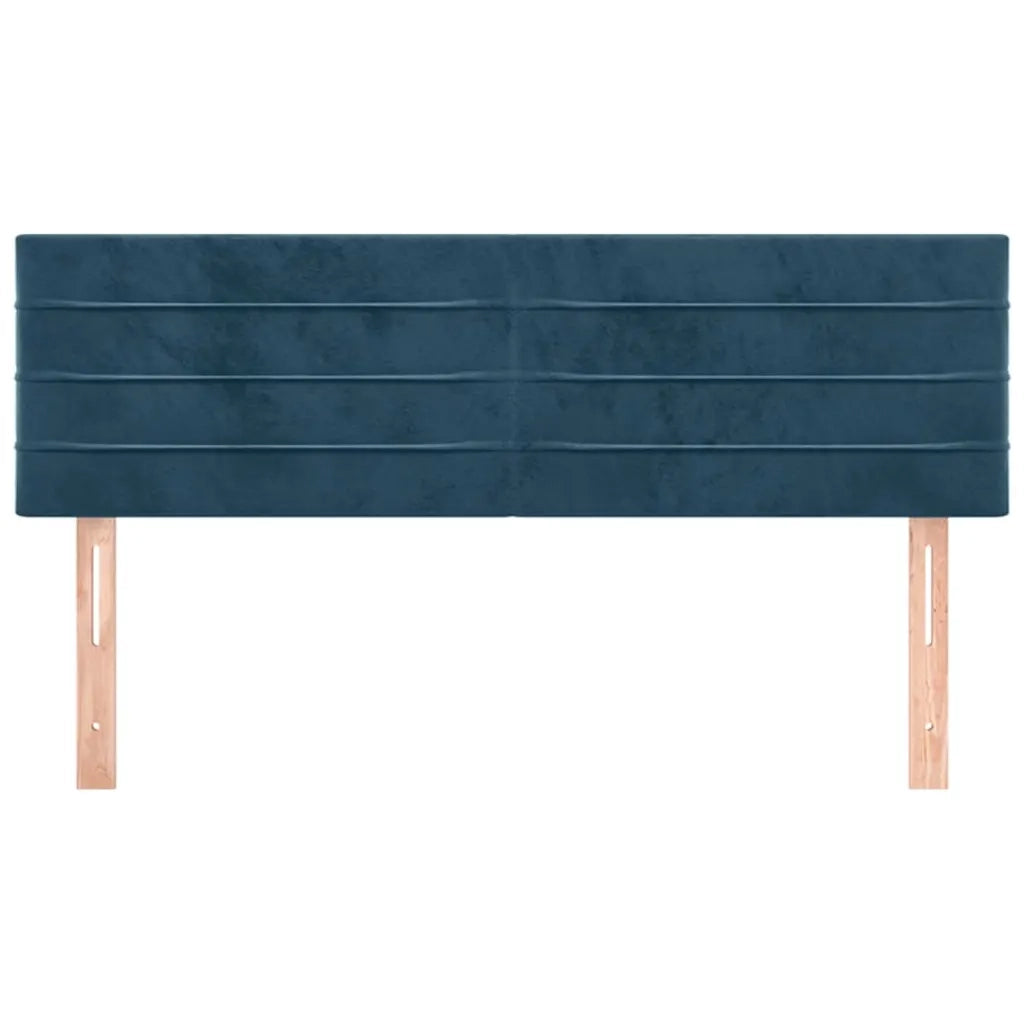 Testiere 2 pz Blu Scuro 72x5x78/88 cm in Velluto