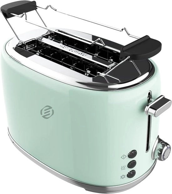Toaster con Tostapinze - Multi Nivele di Temperatura - Toaster - Fessure Ampie - Toaster Retro - Croque Monsieur