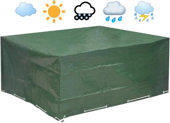 Copertura per mobili da giardino, 200 x 160 x 70, protezione impermeabile contro il tempo e il vento, coprihousse per tavolate a gomiti e divani da giardino