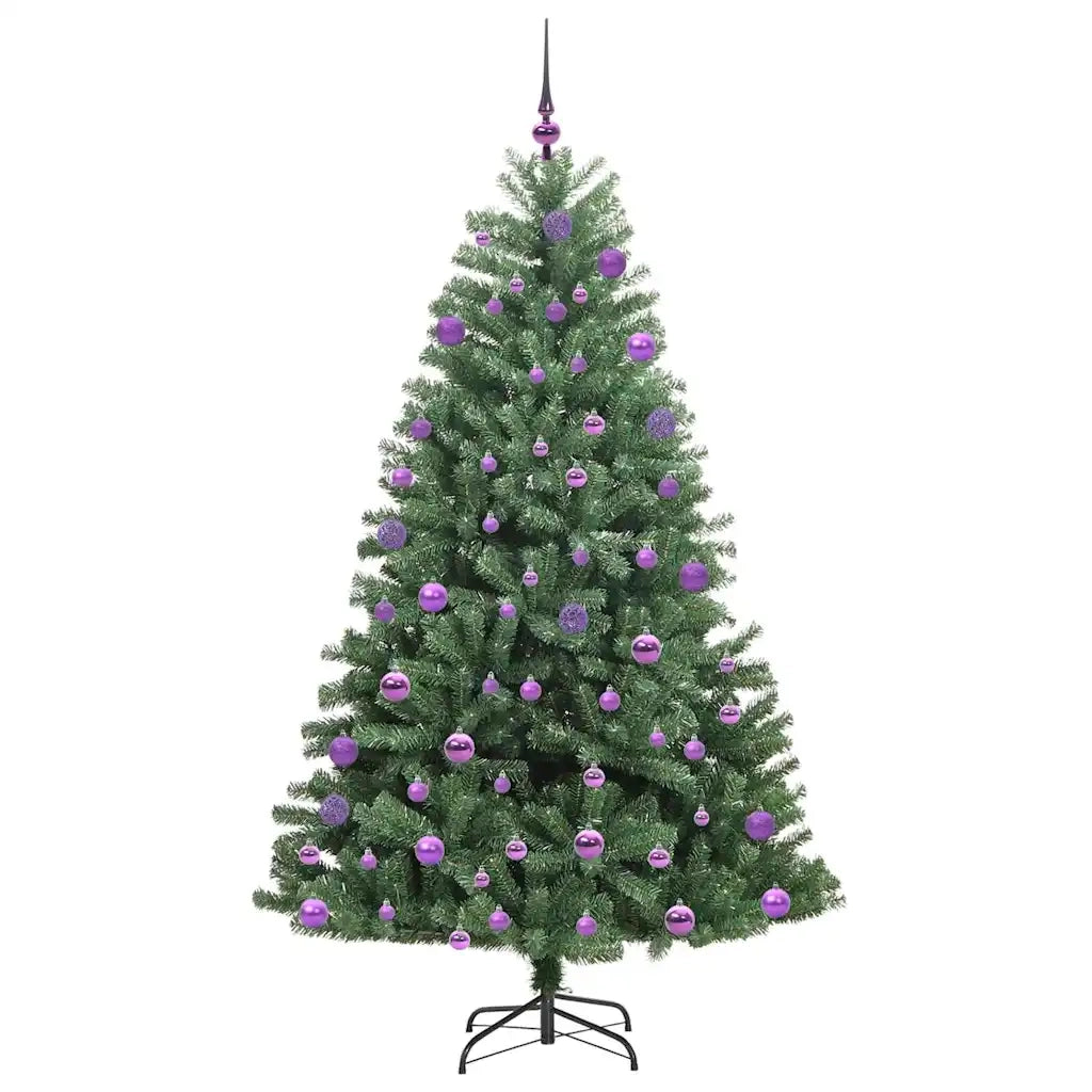 Albero di Natale Artificiale con Rami Pieghevoli Verde 210 cm 3395502