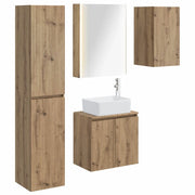 Set di Armadi da Bagno 5 pcs Rovere Artigianale 3407334