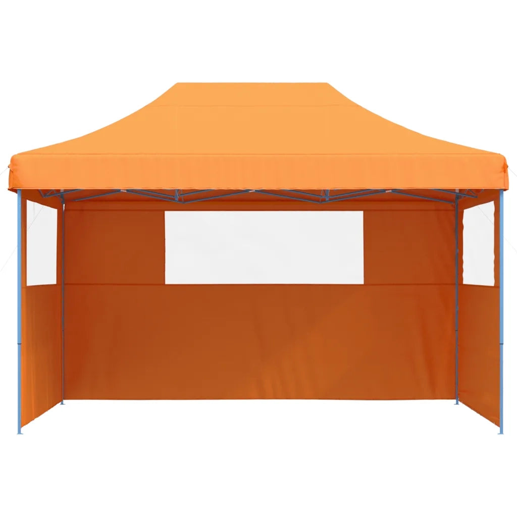 Tendone per Feste Pieghevole Pop-Up con 3 Pareti Arancione 4005017