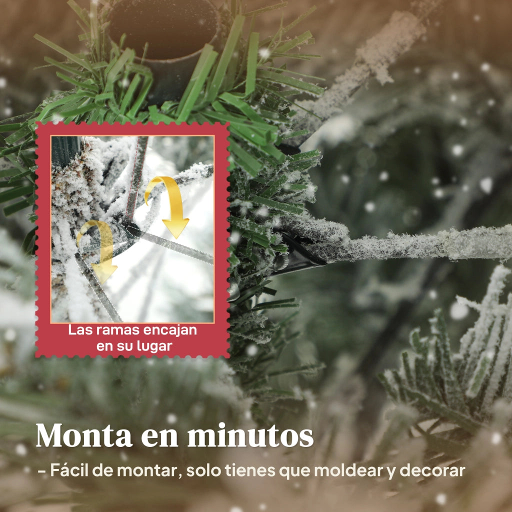 Albero di Natale ¨C zephmum ¨C Nevado 180 cm 1207 Rami Base Pieghevole