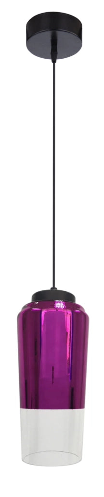 Candellux Tube 31-51288 sospensione vetro viola E27 13cm