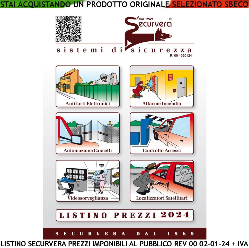 Catalistino Securvera Antifurto Filo e Radio Contatto Magnetico Infrarossi Doppia Tecnologia Sirena Domotica Antincendio Rilevatore di Fumo Fiamma Cavo Antifurto Cancello Elettrico Automatico Basculante Clear Tapparella Faro Radiocomando