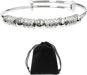 Anello per braccio rotante con taschino - cinturino regolabile - gioielli per donna moda - gioielli di fortuna per donna - accessori per mano - regali per ragazze - 10 x 12 cm.