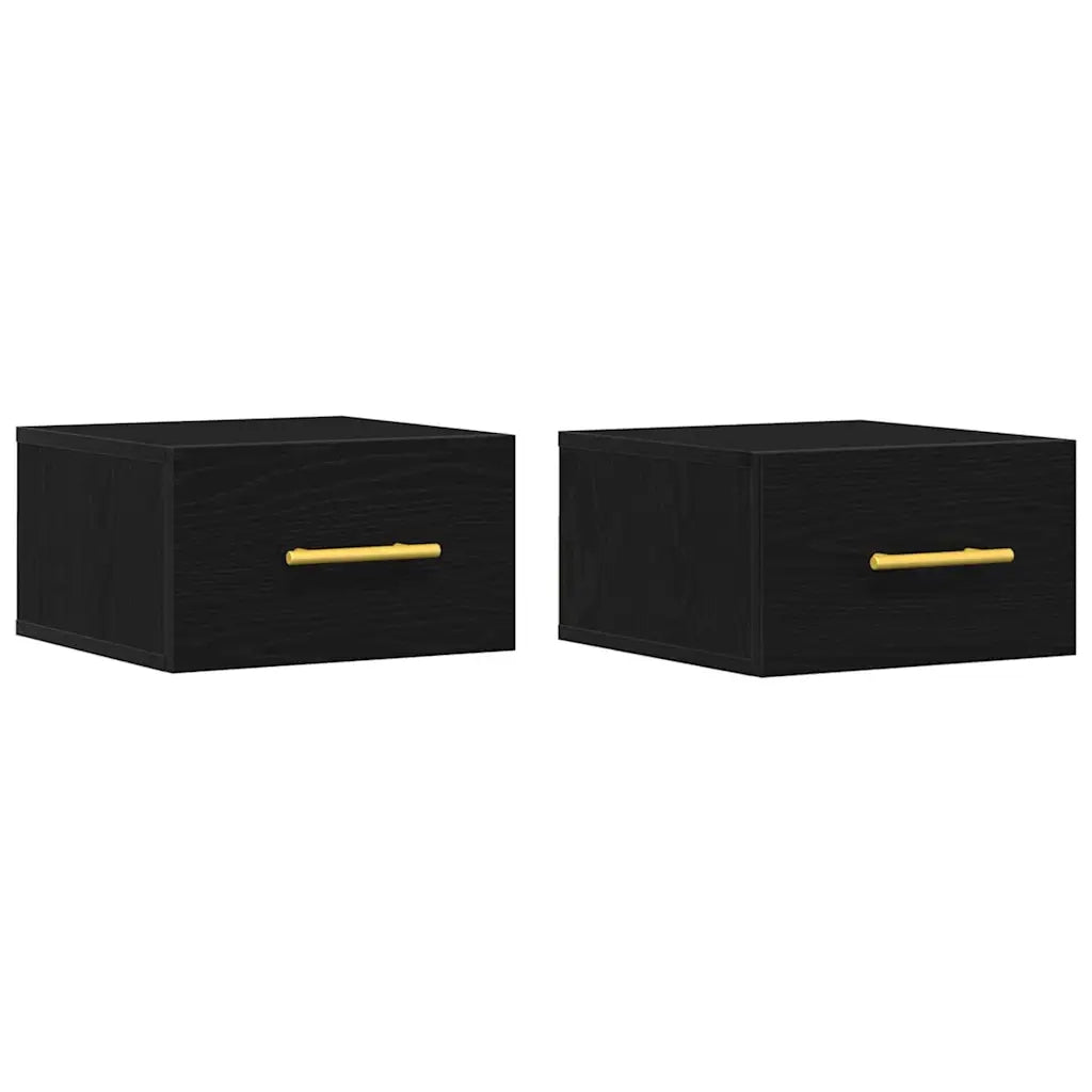 Armadio da Notte 2 pcs Rovere Nero 35 x 35 x 20 cm 863787