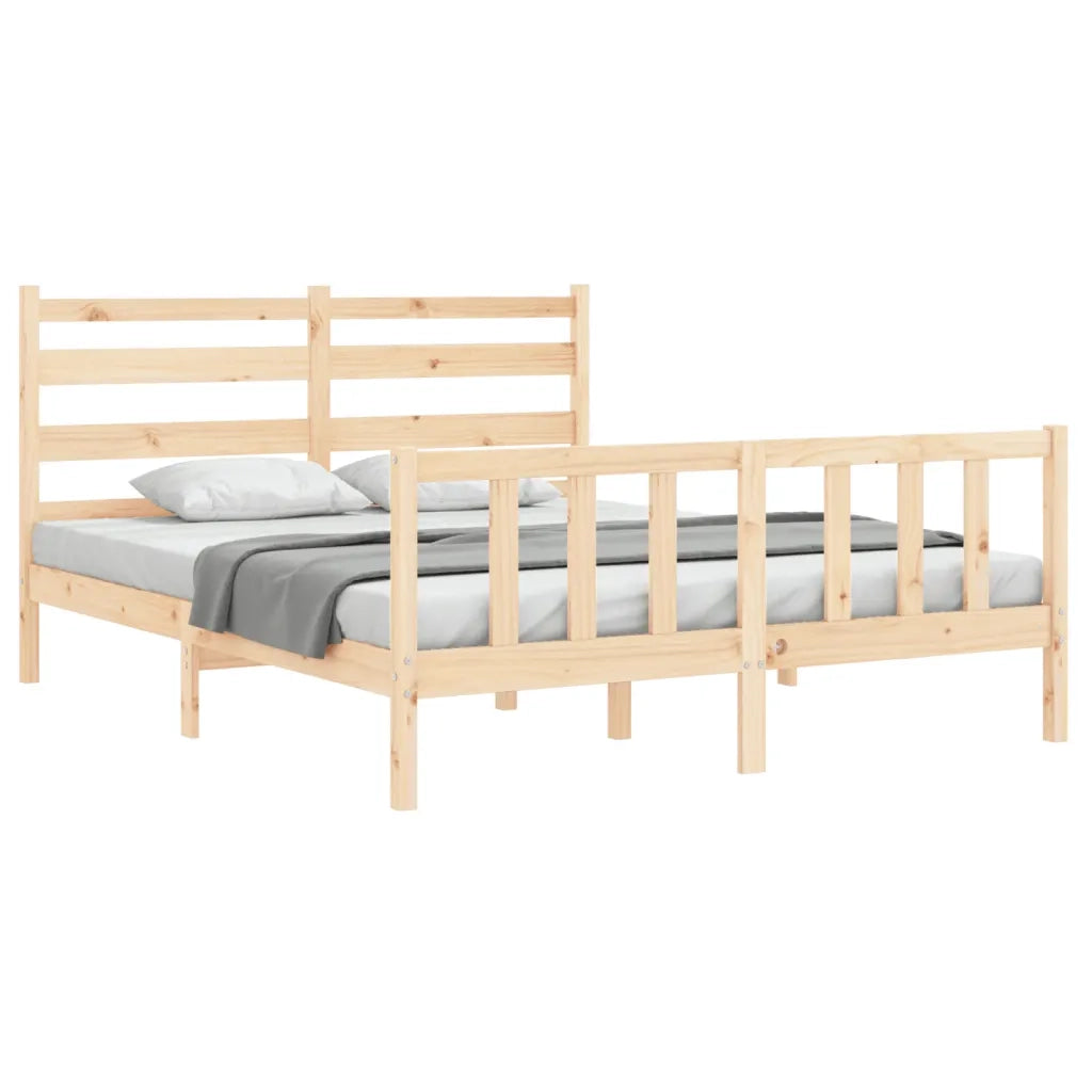Giroletto senza Materasso-Struttura Letto 160x200 cm in Legno Massello di Pino 974188