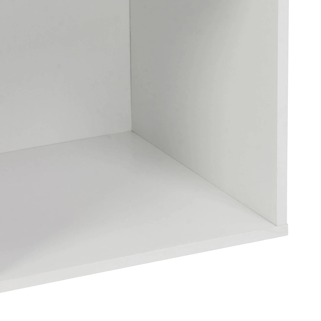 Libreria, modulo di stoccaggio in legno 2 mensole, bianco