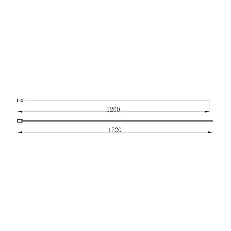 Walk-In Doccia 120-122x200h 6mm Cromato - Imperia