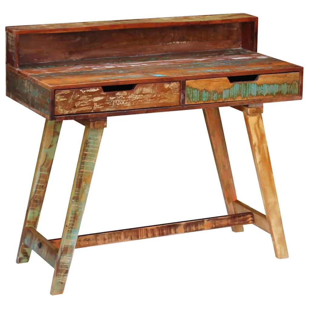 Scrivania in Legno Massello Anticato 243270