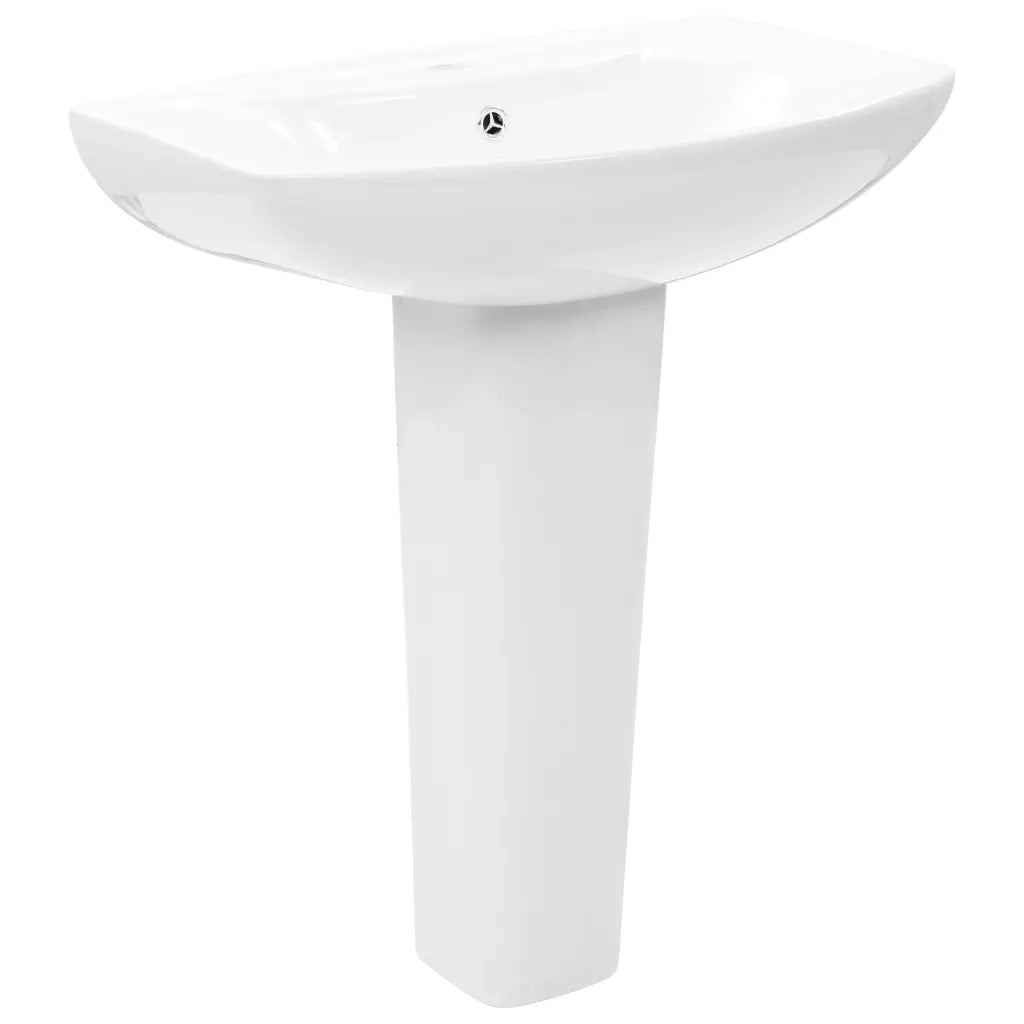 Lavandino a Colonna in Ceramica Bianca 650x520x200 mm 143001