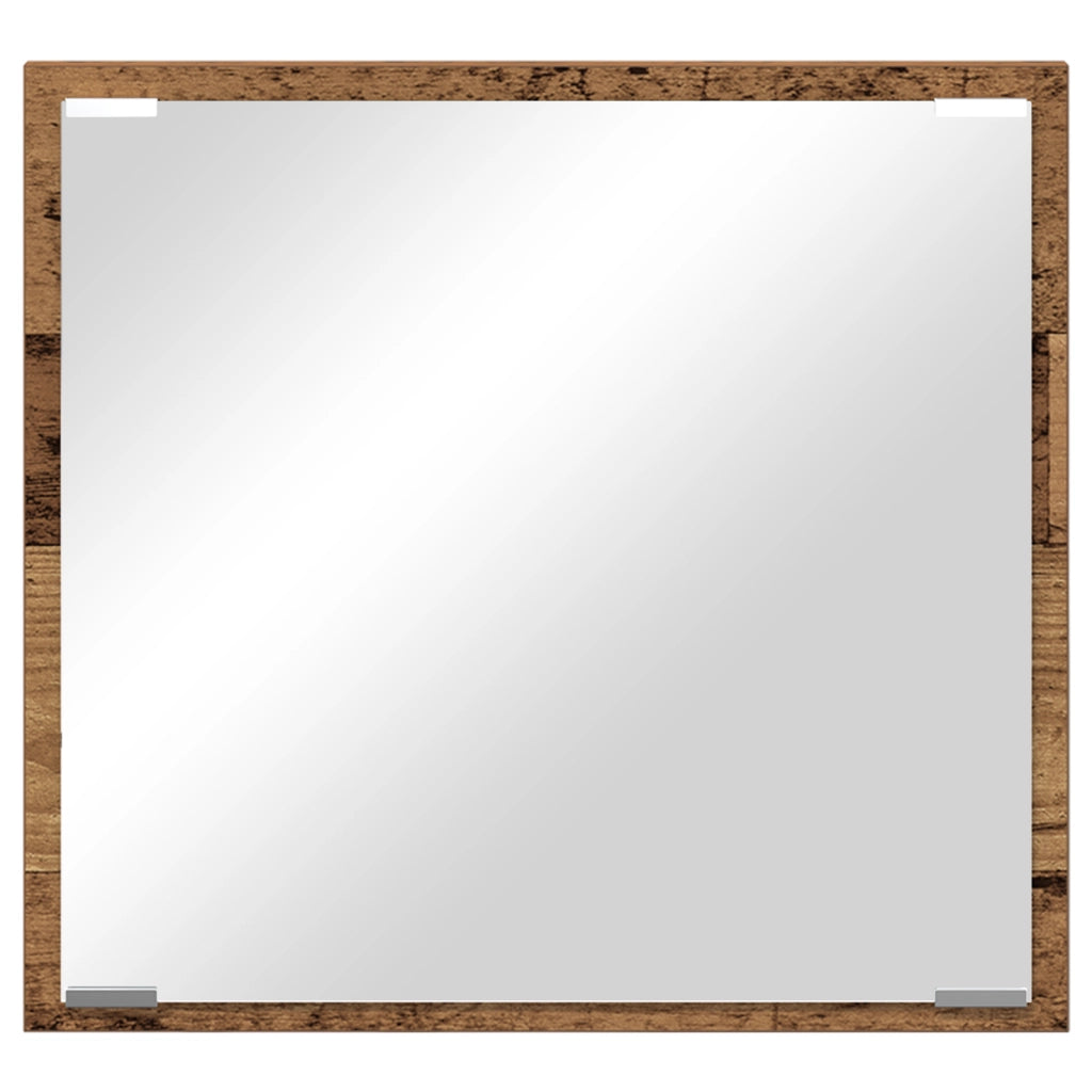 Specchio da Bagno LED Legno Antico 40x8.5x37 cm Legno Ingegnerizzato