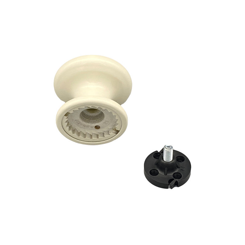 Pomolo fisso per porta SAGUATTI 873/70KB in alluminio bianco lucido