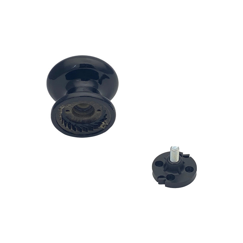 Pomolo fisso per porta SAGUATTI 873/70QB in alluminio nero lucido