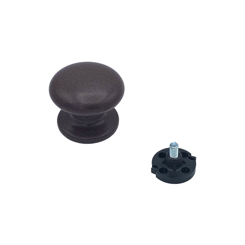 Pomolo fisso per porta SAGUATTI 873/70UAB in alluminio marrone opaco