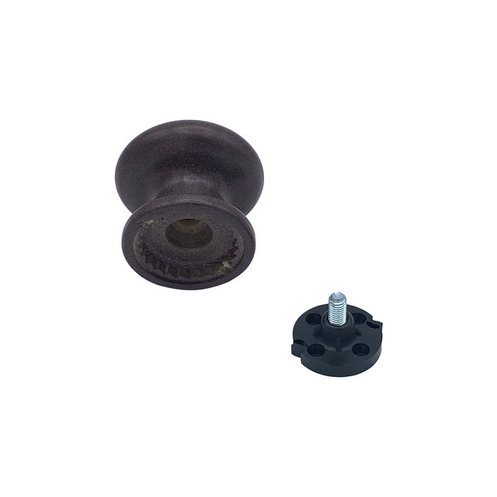 Pomolo fisso per porta SAGUATTI 873/70UAB in alluminio marrone opaco