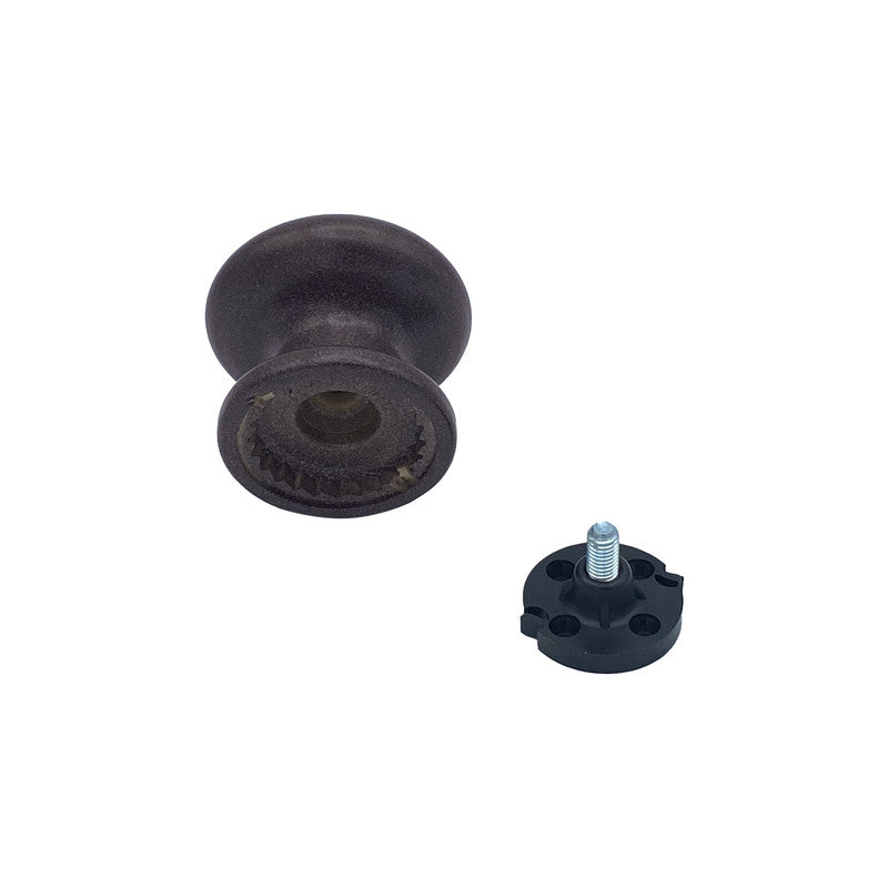 Pomolo fisso per porta SAGUATTI 873/70UAB in alluminio marrone opaco