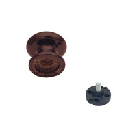 Pomolo fisso per porta SAGUATTI 873/70UB in alluminio marrone lucido