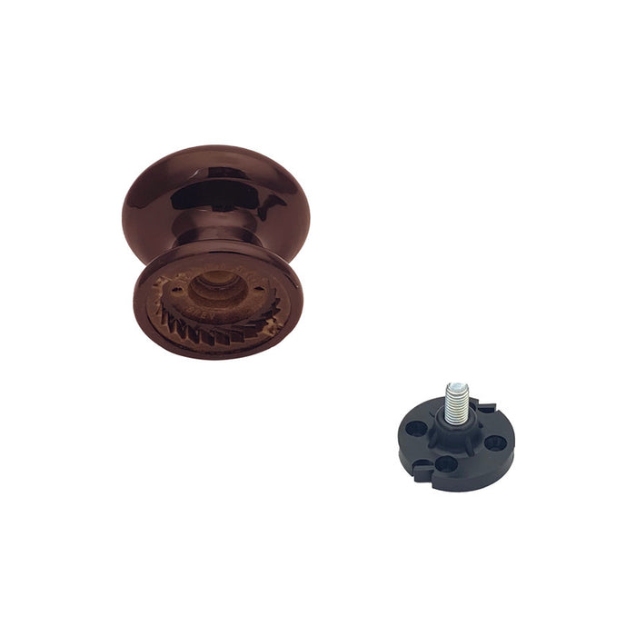 Pomolo fisso per porta SAGUATTI 873/70UB in alluminio marrone lucido