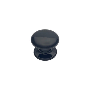 Pomolo fisso per porta SAGUATTI 873/70QB in alluminio nero lucido