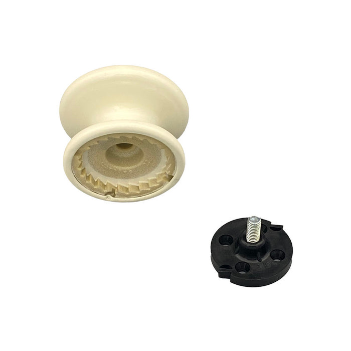 Pomolo fisso per porta SAGUATTI 873/80KB in alluminio bianco lucido