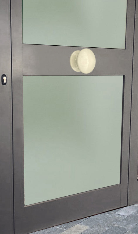 Pomolo fisso per porta SAGUATTI 873/80KB in alluminio bianco lucido