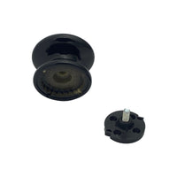 Pomolo fisso per porta SAGUATTI 873/80QB in alluminio nero lucido