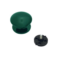 Pomolo fisso per porta SAGUATTI 873/80SB in alluminio verde lucido