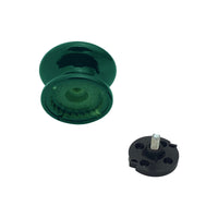 Pomolo fisso per porta SAGUATTI 873/80SB in alluminio verde lucido