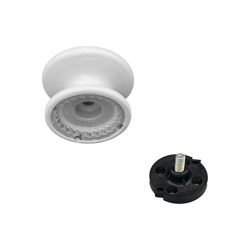 Pomolo fisso per porta SAGUATTI 873/80TB in alluminio bianco lucido