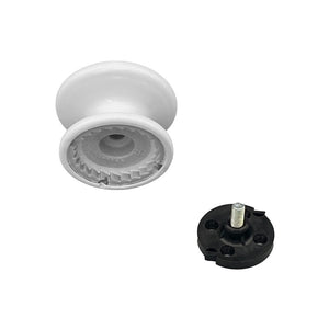 Pomolo fisso per porta SAGUATTI 873/80TB in alluminio bianco lucido