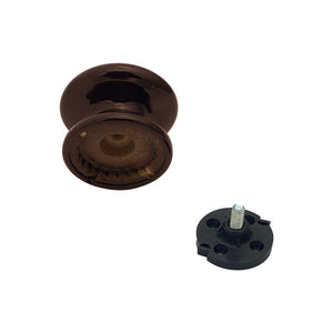 Pomolo fisso per porta SAGUATTI 873/80UB in alluminio marrone lucido